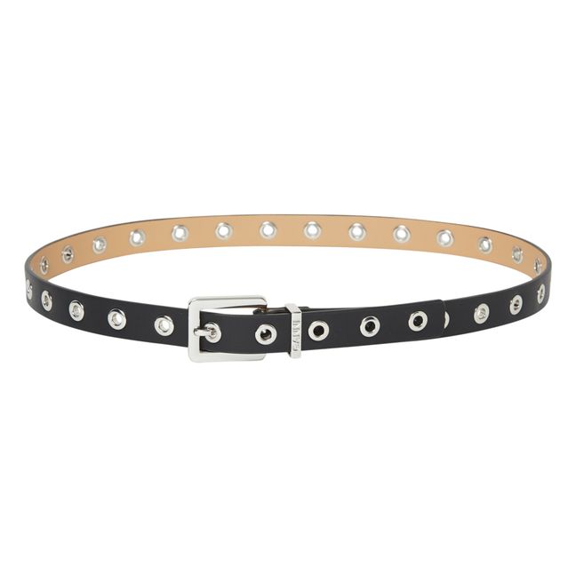 Ceinture à Oeillet Cuir Recyclée | Noir