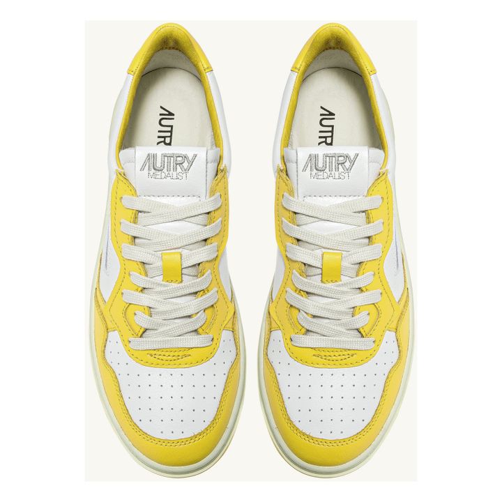 Medalist Low-Top Leather Two-Tone Sneakers | Yellow- Product image n°2