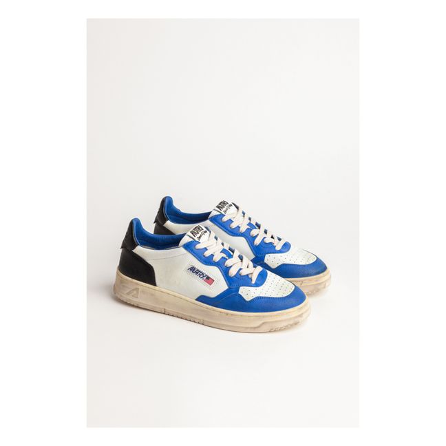 Sneakers Super Vintage Low aus Leder | Blau