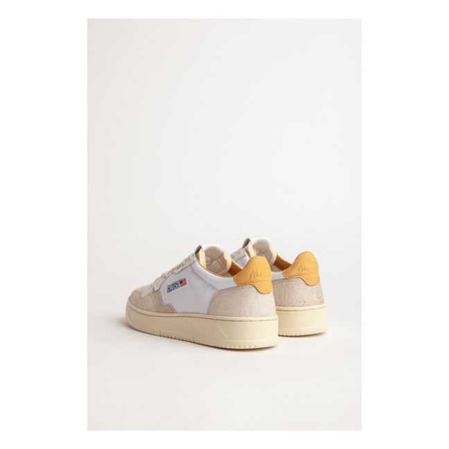 Medalist Low-Top Crack/Nabuk/Leather Sneakers | Amarillo Mostaza