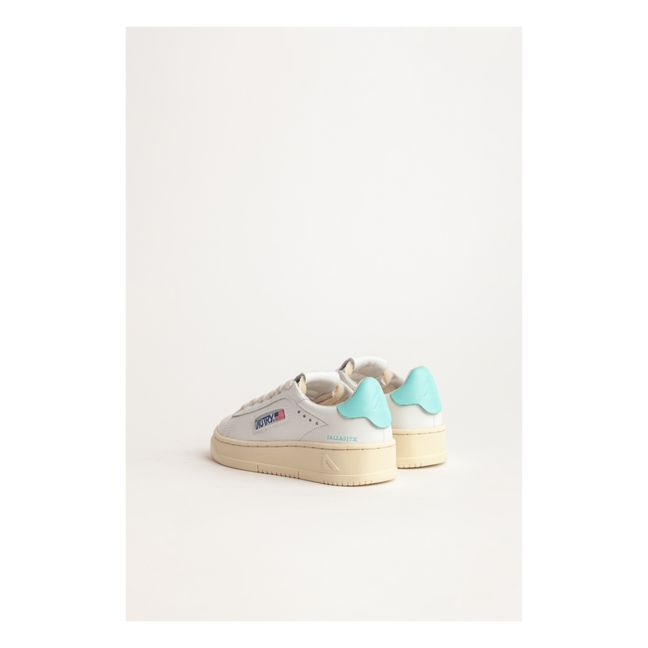 Kids Dallas Leather Sneakers | Turquoise
