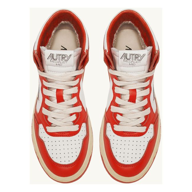 Sneakers Medalist Mid Leder zweifarbig | Orange