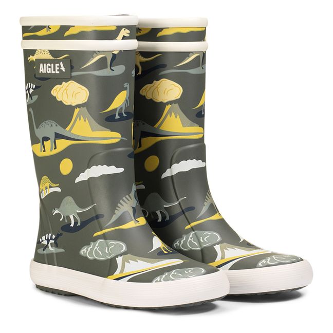 Bottes de Pluie Lolly Pop Dinosaure | Vert kaki