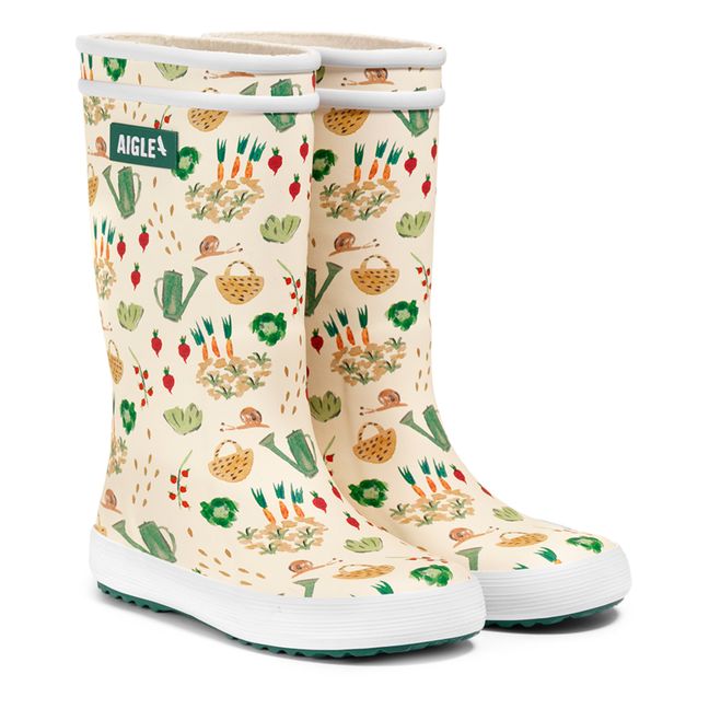 Lolly Pop Leopard Print Rain Boots | Cream