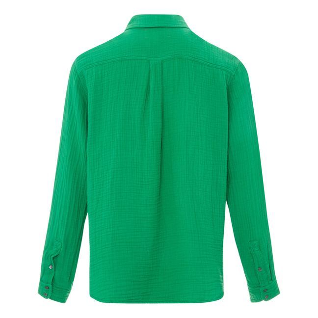 Scout Cotton Muslin Shirt | Green