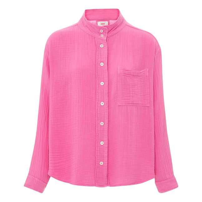 Finley Cotton Muslin Shirt | Pink