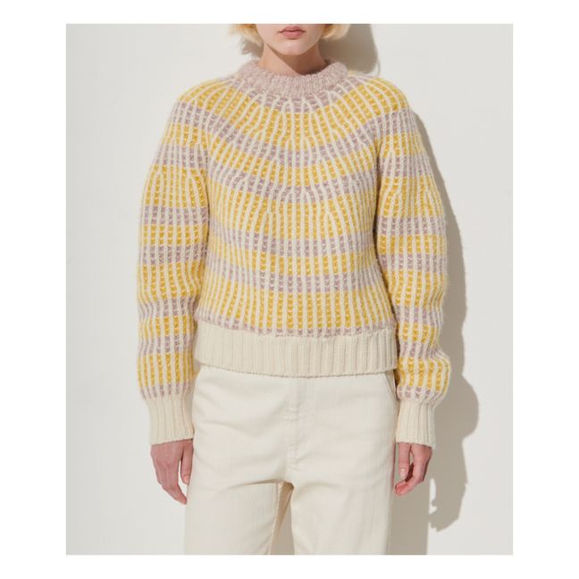 Pullover Kelsey Alpaka und Wolle | Gelb