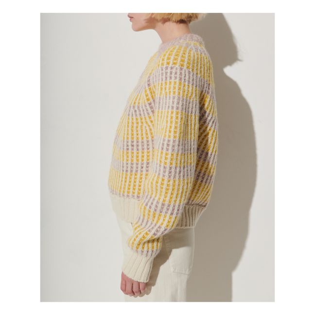 Pull Kelsey Alpaga et Laine | Jaune