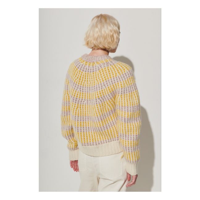Pullover Kelsey Alpaka und Wolle | Gelb