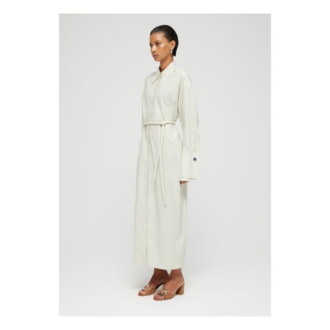 Vestido camisero Double-cuff | Crudo