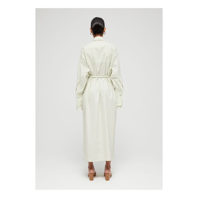 Vestido camisero Double-cuff | Crudo