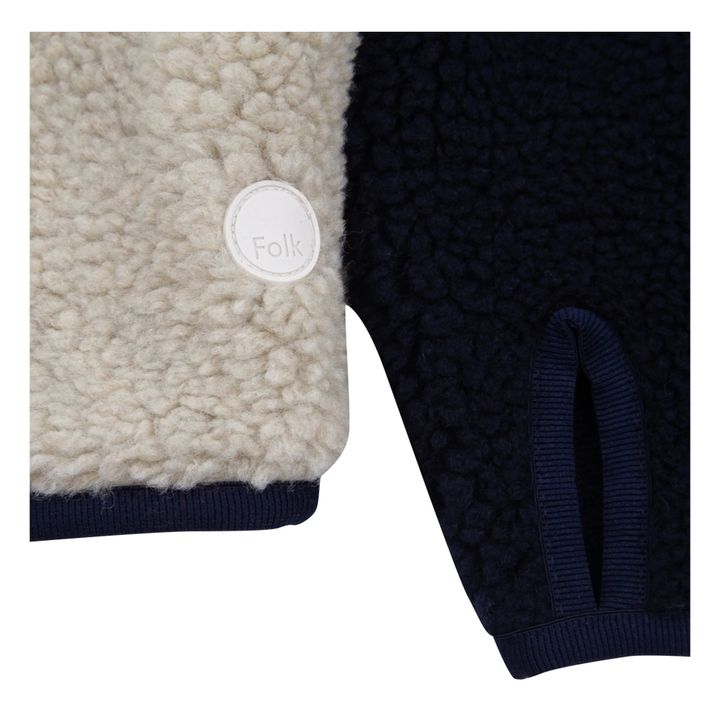 Chaqueta de forro polar con capucha Puzzle | Azul Marino- Imagen del producto n°2