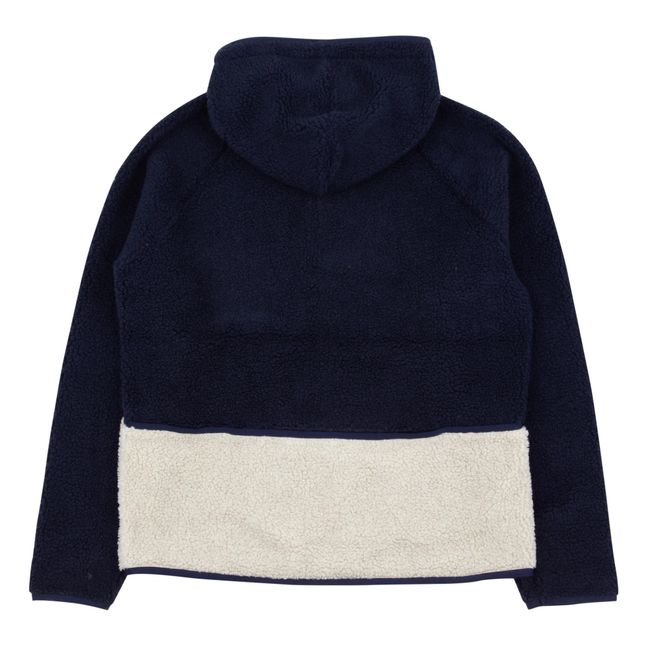Chaqueta de forro polar con capucha Puzzle | Azul Marino
