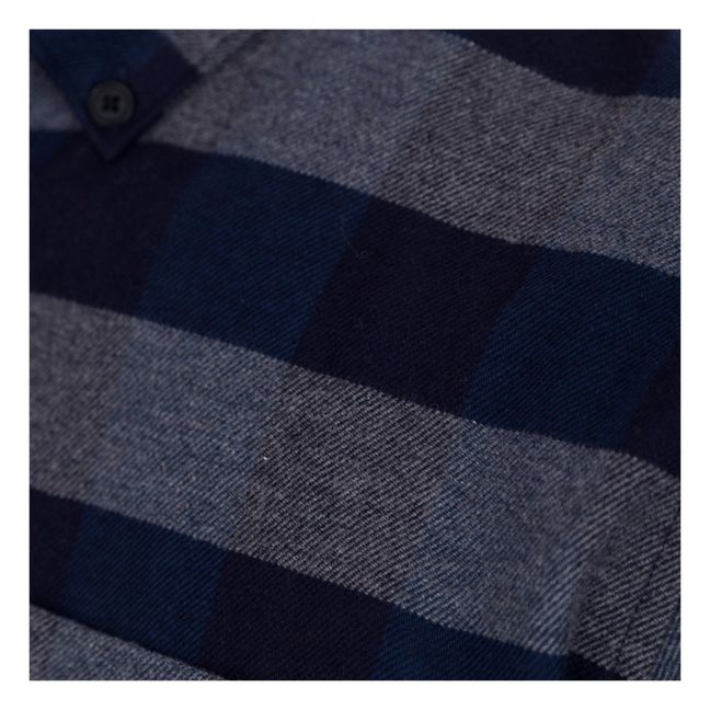 Flannel Relaxed Overshirt | Azul Marino