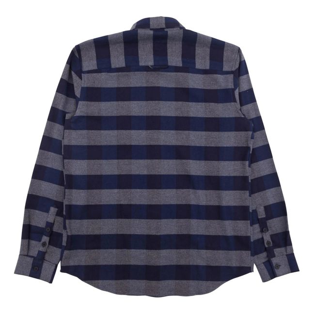 Flannel Relaxed Overshirt | Azul Marino