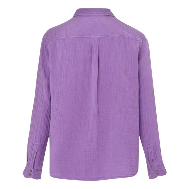 Camisa Scout gasa de algodón | Violeta