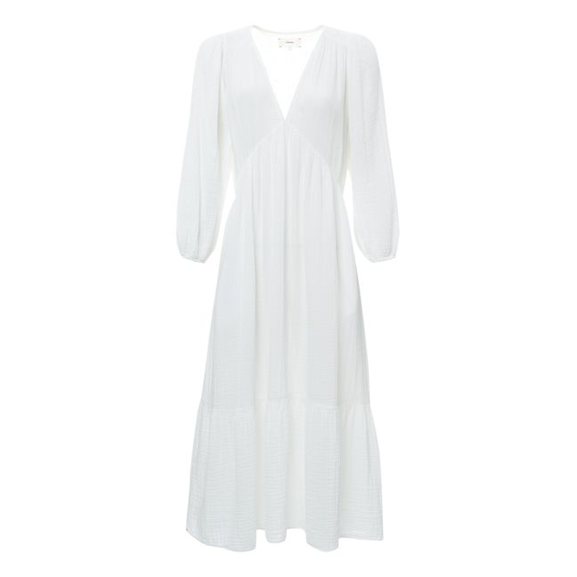 Robe Ella Gaze de Coton | Blanc