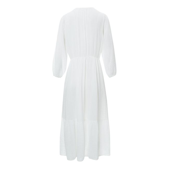 Robe Ella Gaze de Coton | Blanc