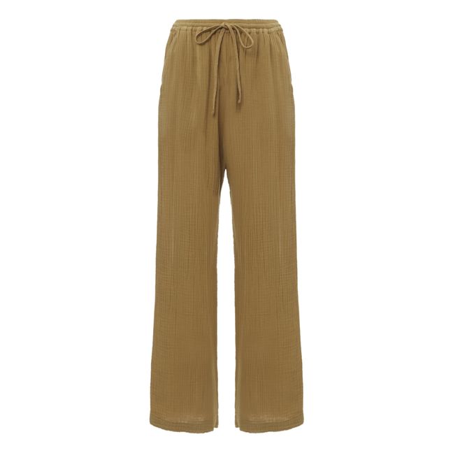 Dylan Cotton Muslin Trousers | Sand