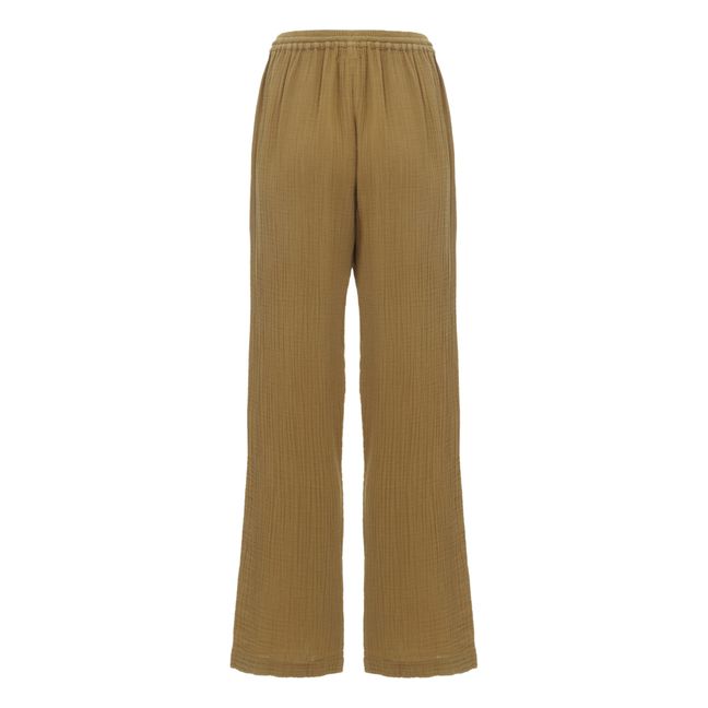 Dylan Cotton Muslin Trousers | Sand