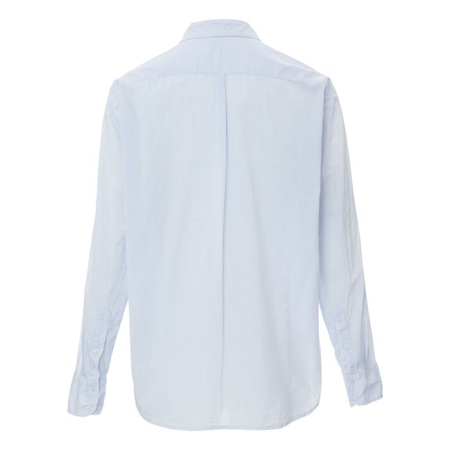 Beau Cotton Poplin Shirt | Light blue