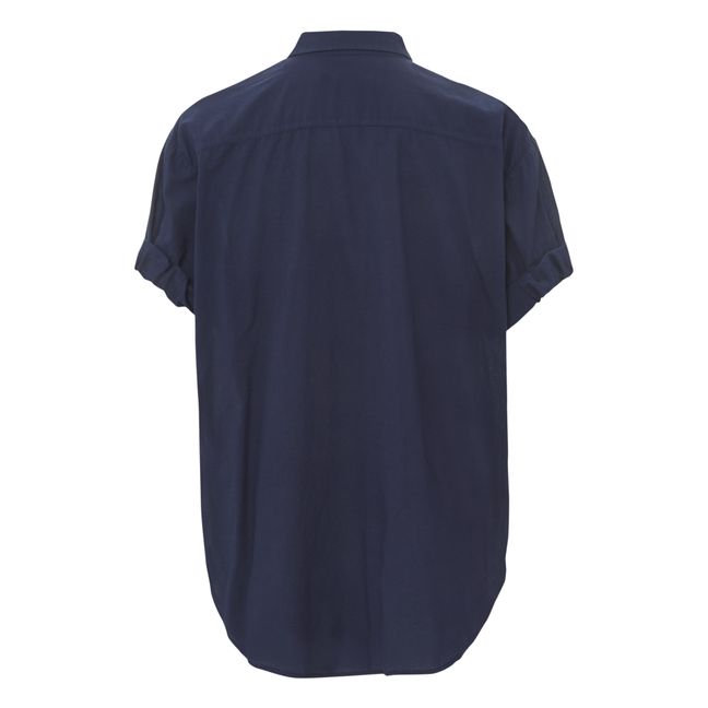 Channing Cotton Poplin Shirt | Navy