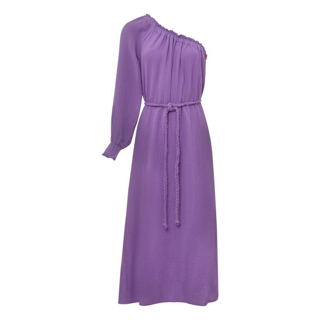 Aveline Cotton Muslin Dress | Purple