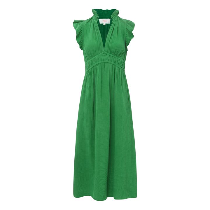 Kleid Peony Gaze aus Baumwolle | Grün- Produktbild Nr. 0