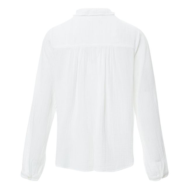 Bluse Caspian aus Baumwollgaze | Weiß