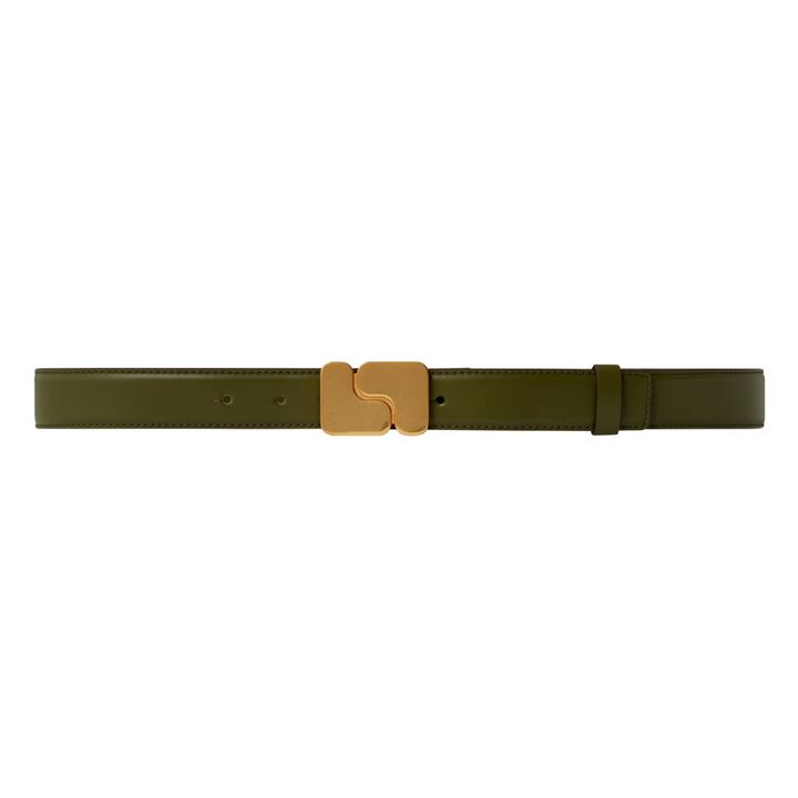 Cinturón Ninon de cuero | Verde oliva- Imagen del producto n°0