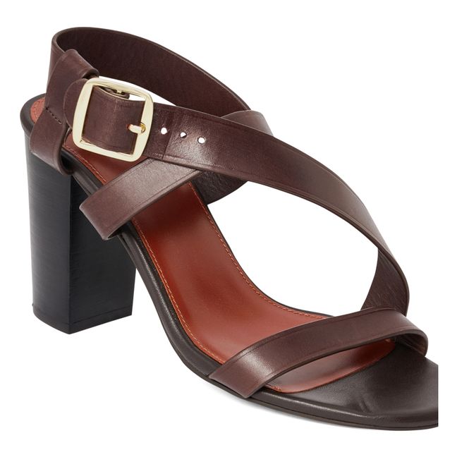 Paolina Leather Sandals | Brown