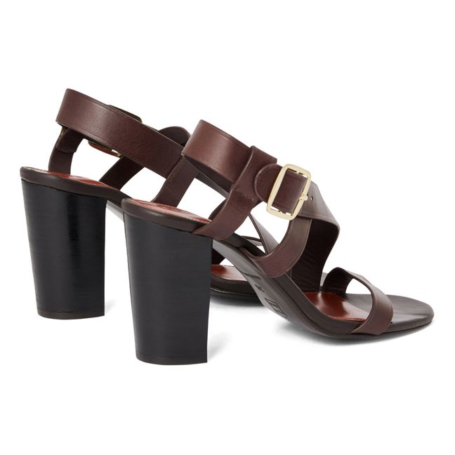 Paolina Leather Sandals | Marrón