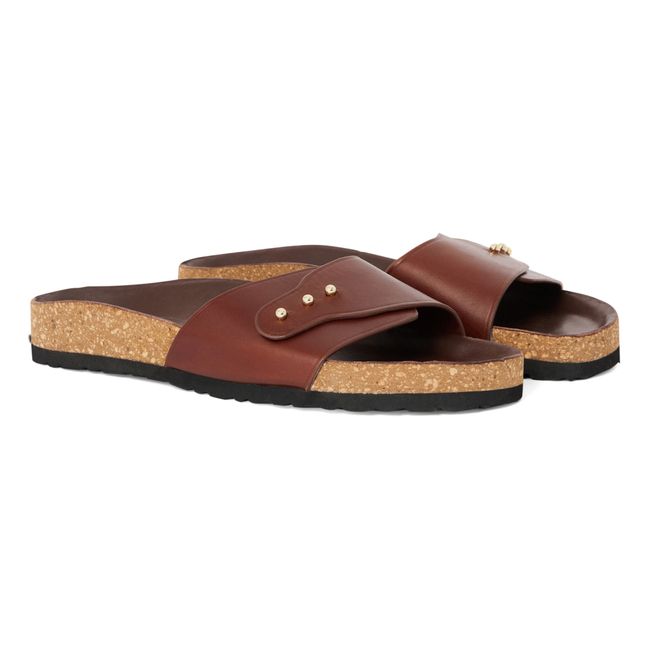 Tredici Leather Sandals | Nocciola