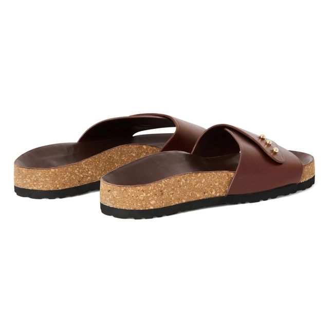 Tredici Leather Sandals | Nocciola