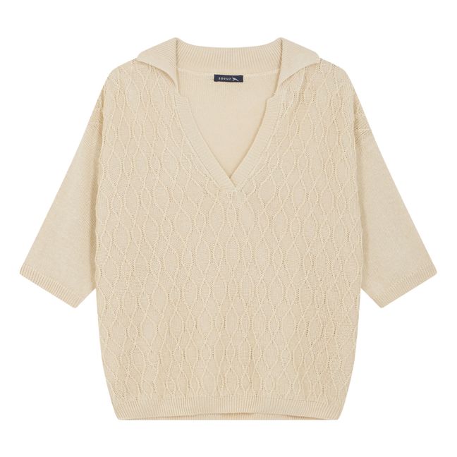 Tiloup Linen Sweater | Ecru