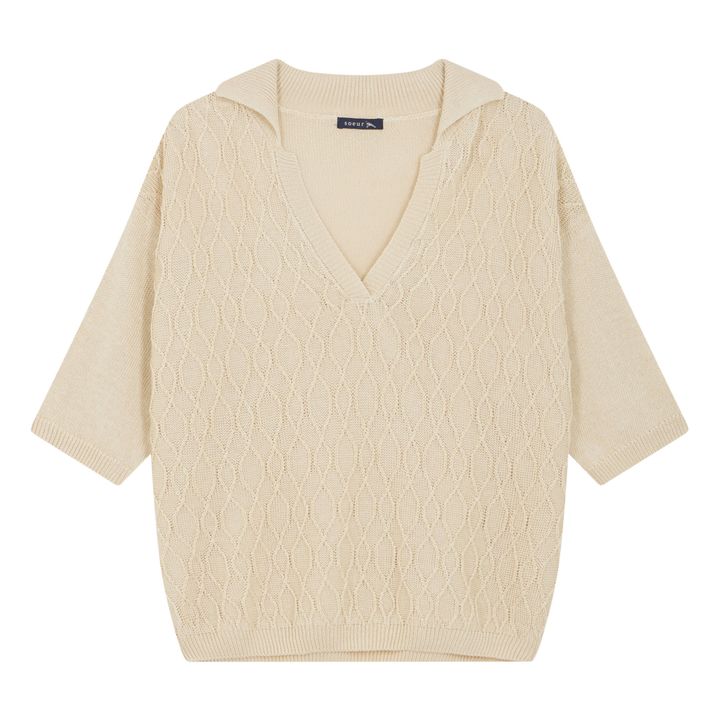 Tiloup Linen Sweater | Ecru- Immagine del prodotto n°0