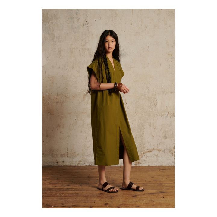 Martinique Dress | Verde oliva- Immagine del prodotto n°2