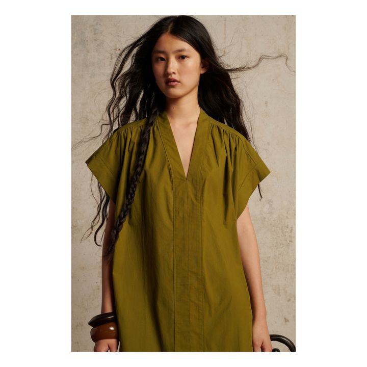 Martinique Dress | Verde oliva- Immagine del prodotto n°3