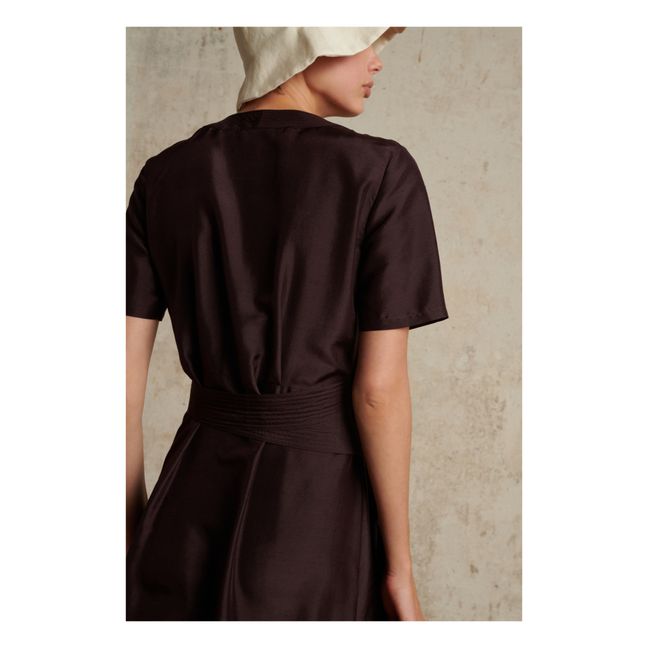 Robe Phénomène Soie | Aubergine