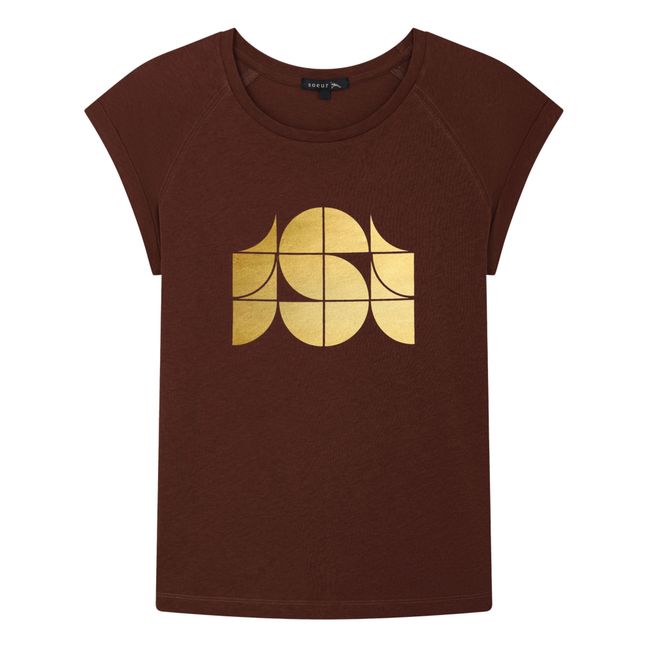 T-shirt Valentina Coton et Lin | Prune