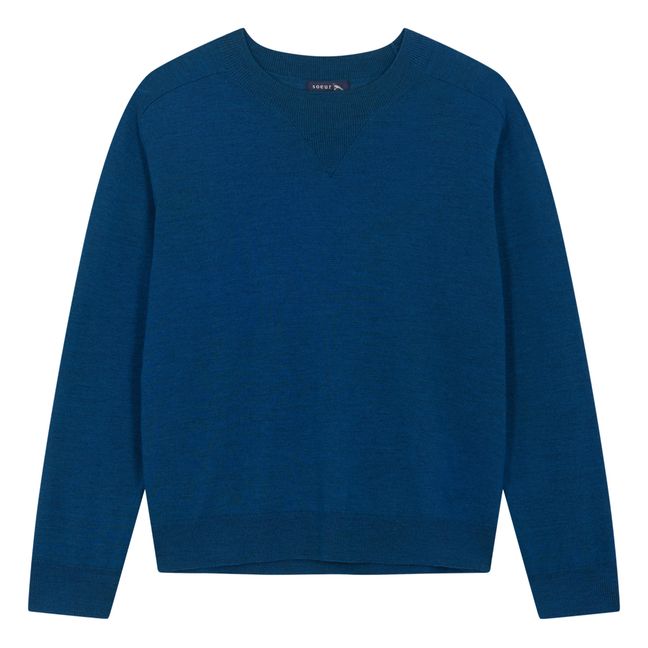 Jersey de lana Pio | Azul prusia