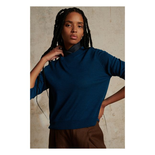 Pull Pio Laine | Bleu de Prusse