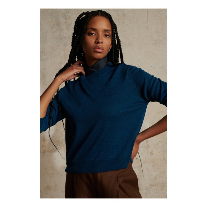 Pio Wool Sweater | Prussian Blue- Product image n°3