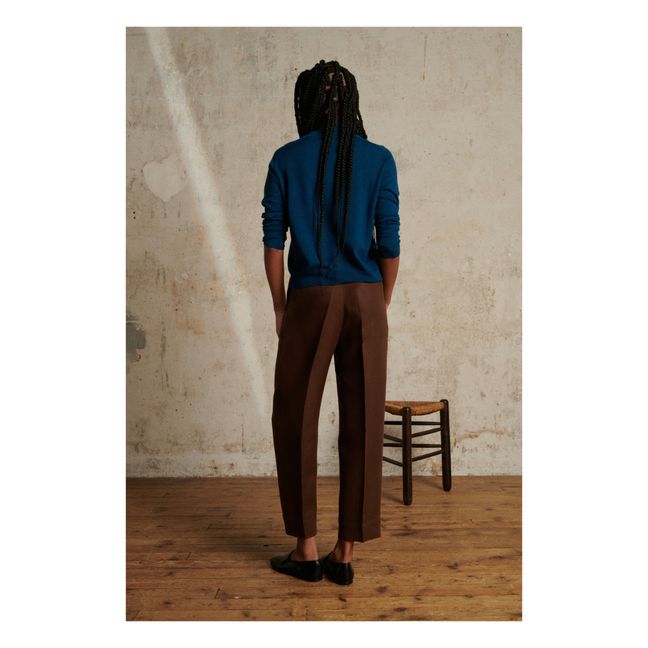Jersey de lana Pio | Azul prusia