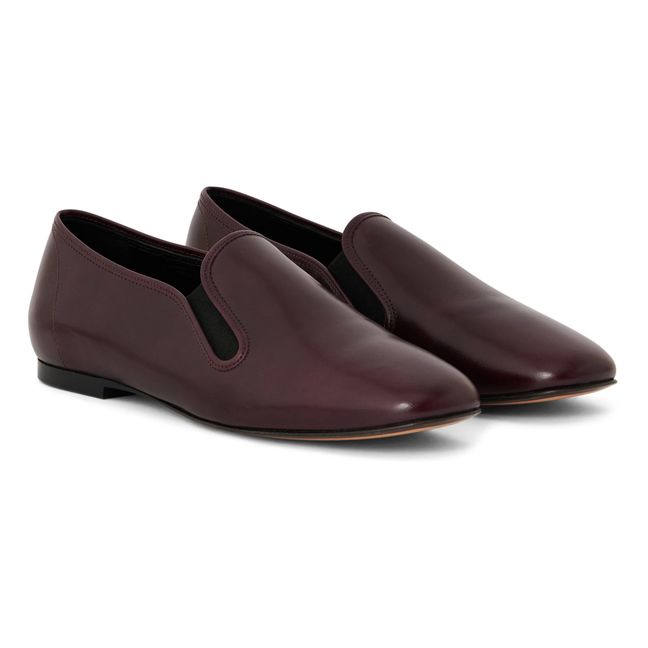 Pacha Leather Loafers | Aubergine
