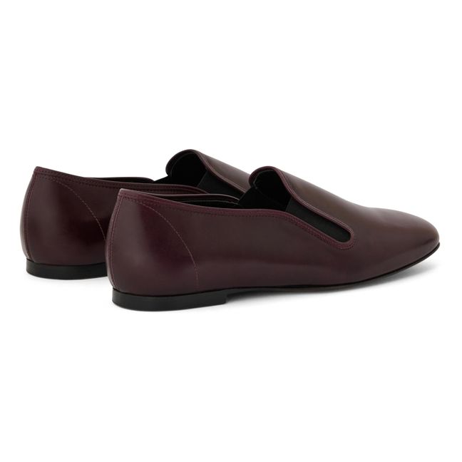 Pacha Leather Loafers | Aubergine