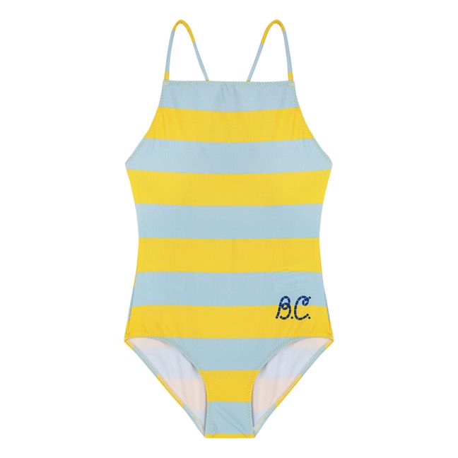 Striped One-Piece Swimsuit | Yellow