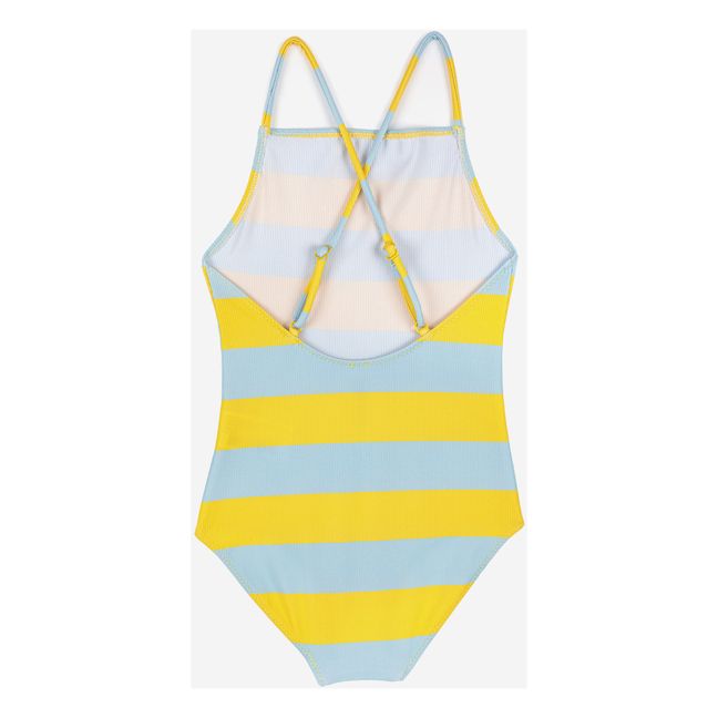 Striped One-Piece Swimsuit | Yellow