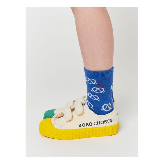 Velcro Sneakers | Blanc/Écru