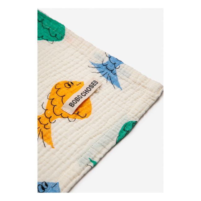 Fish Organic Cotton Muslin Blanket | Crudo